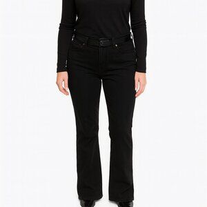 Lee Women’s Black Stretch Jeans Size 16M Bootcut Mid Rise Classic Fit